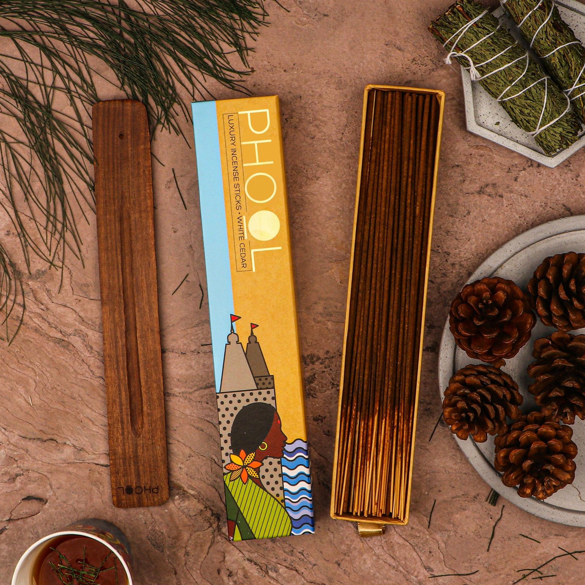 Phool Natural Incense Sticks White Cedar Bundle Packs