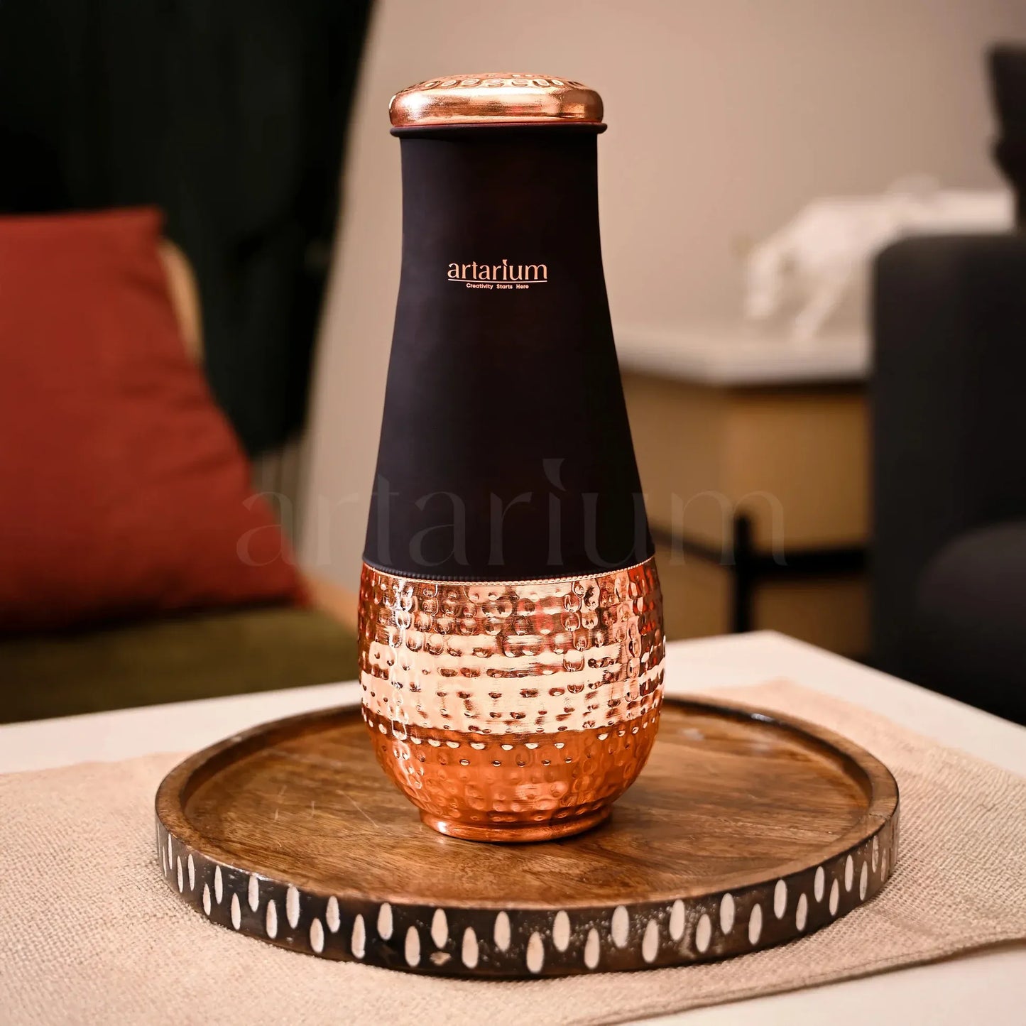 Artarium Tulip Copper Water Jar - 820 ML