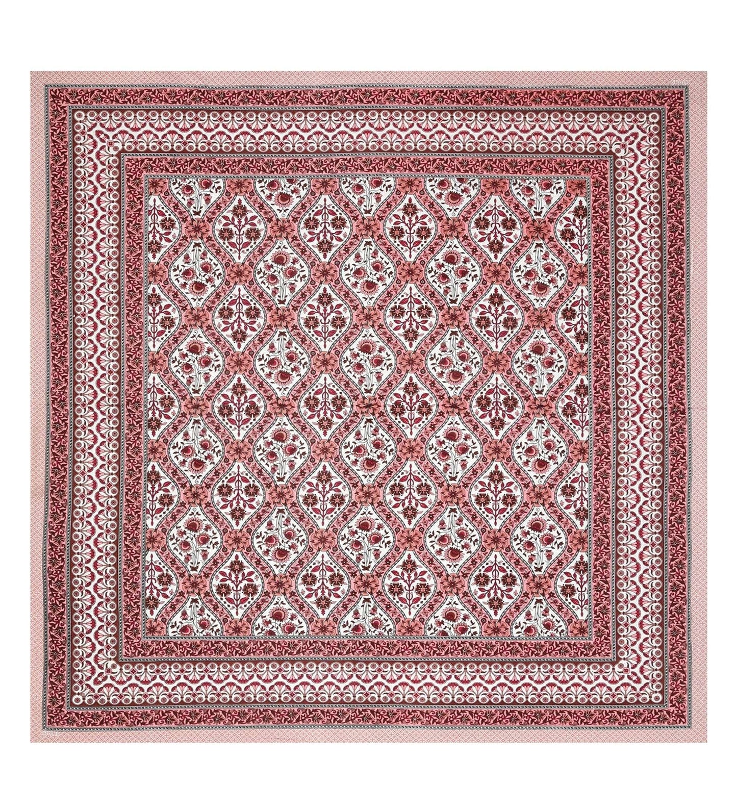 100% Pure Cotton Traditional Printed Bedsheet for Double Bed King Size Bedsheet with 2 Pillow Covers
