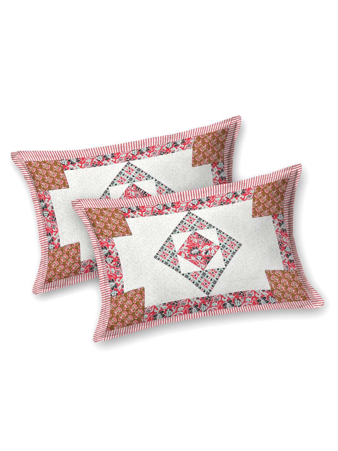 100% Pure Cotton Traditional Printed Bedsheet for Double Bed King Size Bedsheet with 2 Pillow Covers