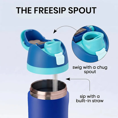 House of Quirk Sippease Stainless Steel Water Bottle with Straw for Sports and Travel BPA-Free 950ML 