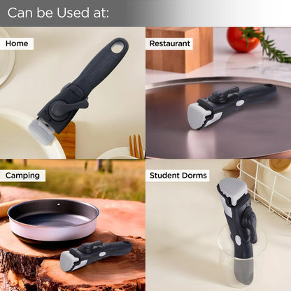 UMAI Detachable Cookware Handle Removable Universal Pan Pot Handle Black