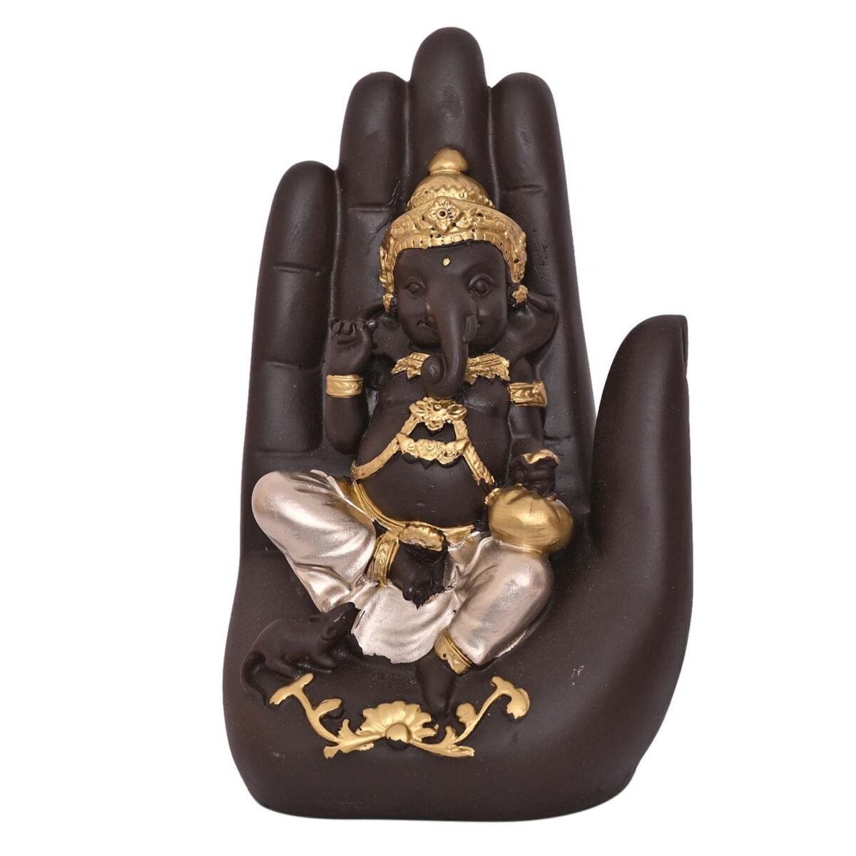 Ganesh Ji/Ganpati Ji Murti Sitting Pose-Hindu God and Goddess Idol/Statue/Murti/Figurine-Polyster Resin-Multicolour