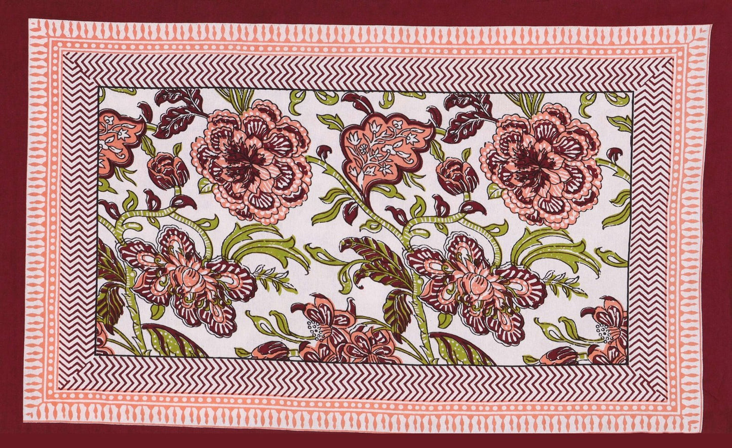 100% Pure Cotton Traditional Printed Bedsheet for Double Bed King Size Bedsheet with 2 Pillow Covers