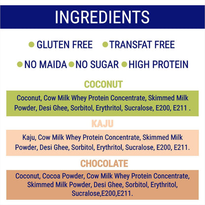 Diabexy Desi Ghee Sugar Free Kaju Barfi - 200 gms