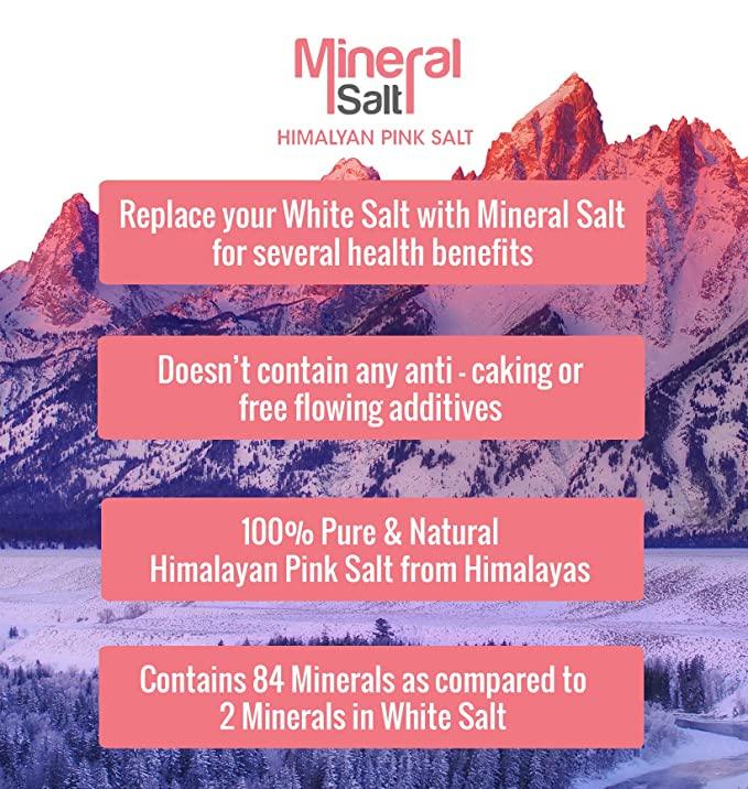 NutroActive MineralSalt Iodized Himalayan Pink Rock Salt Extra Fine Grain 1 kg