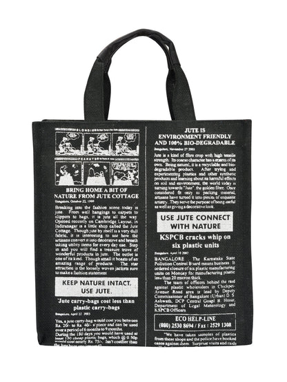 Jute Cottage Global Zipper Lunch Bag 100% Genuine Jute Bag