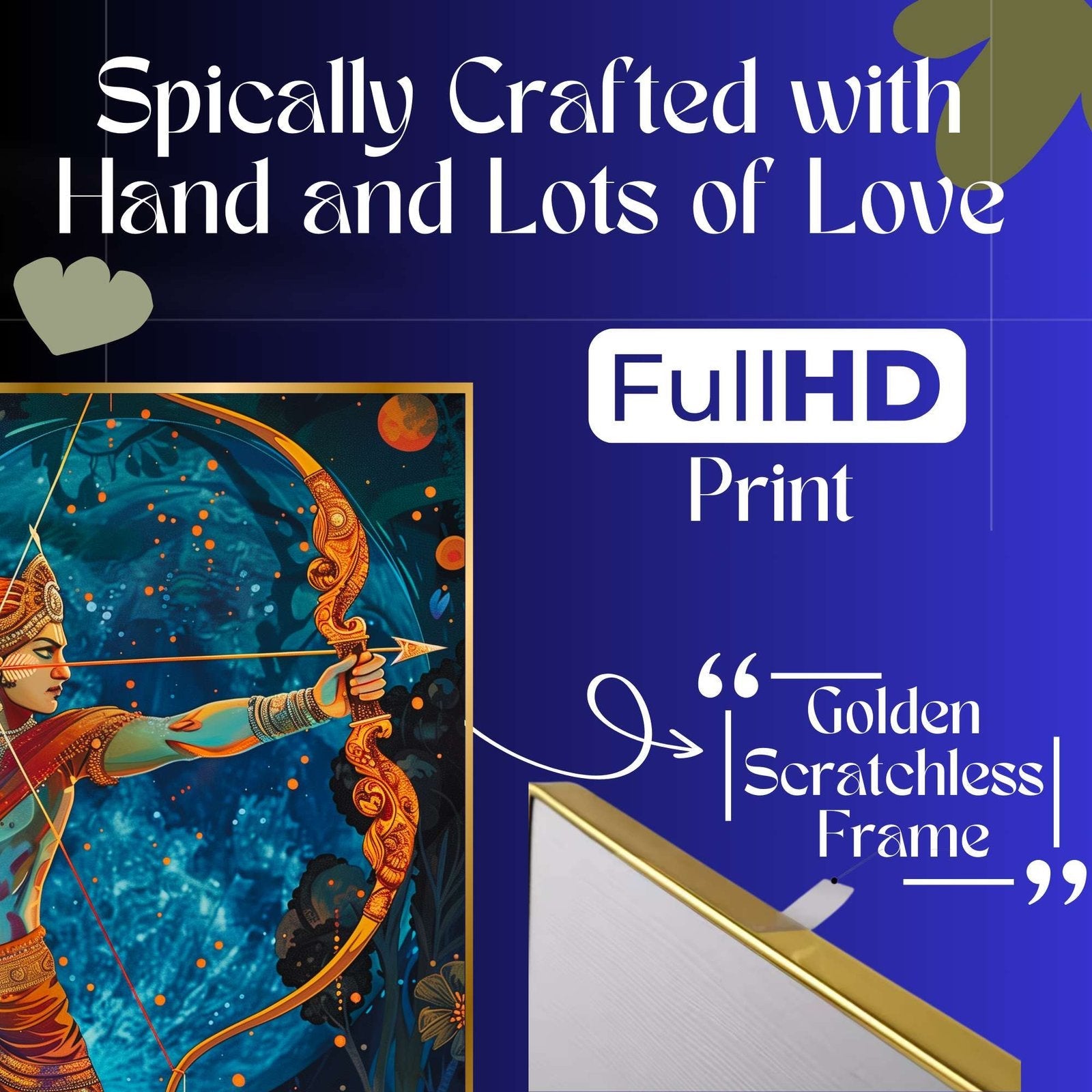 Set of Three Wall Paintings for Wall Dacoration Golden Framed Wall Paintings for Living Room & Bedroom Wall Art for Home Decoration & Office Wall Décor (18×12 inch CH-GD3-13)