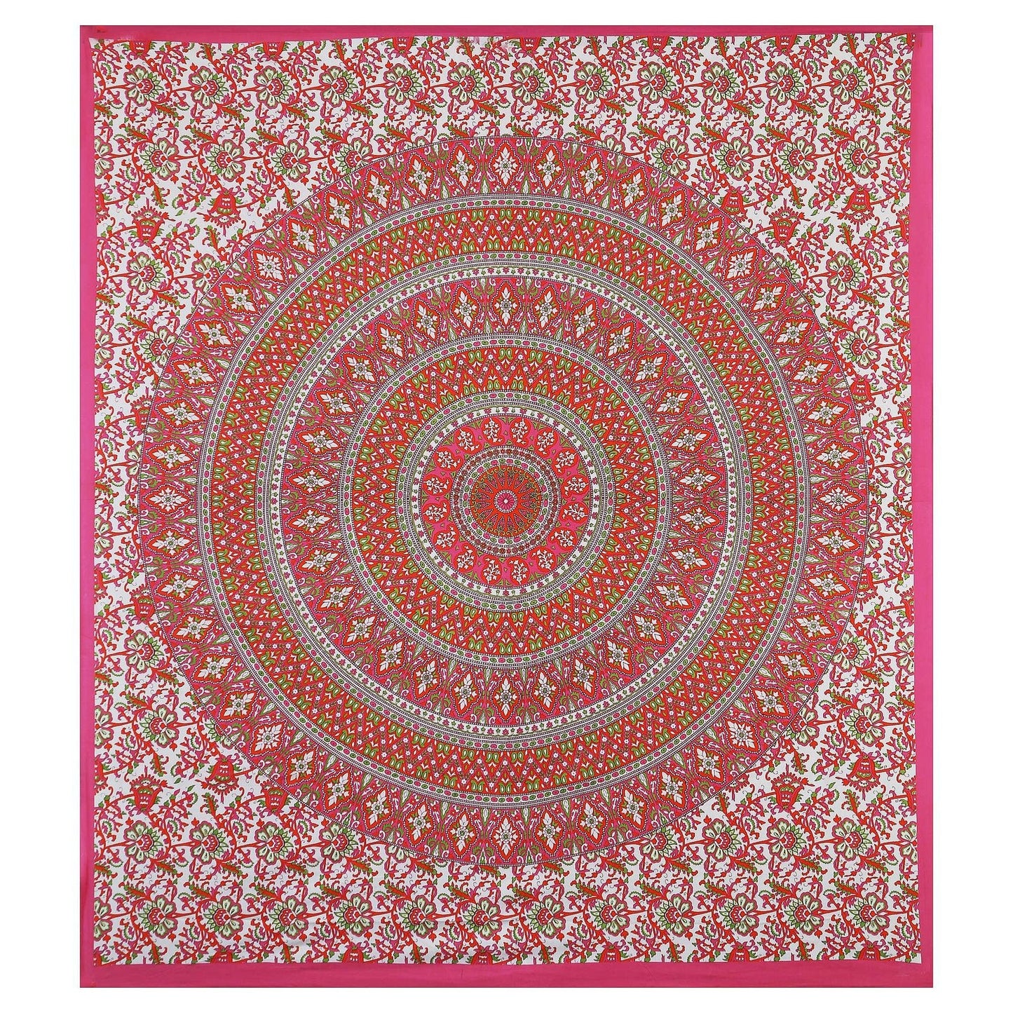 100% Pure Cotton Traditional Printed Bedsheet for Double Bed King Size Bedsheet with 2 Pillow Covers