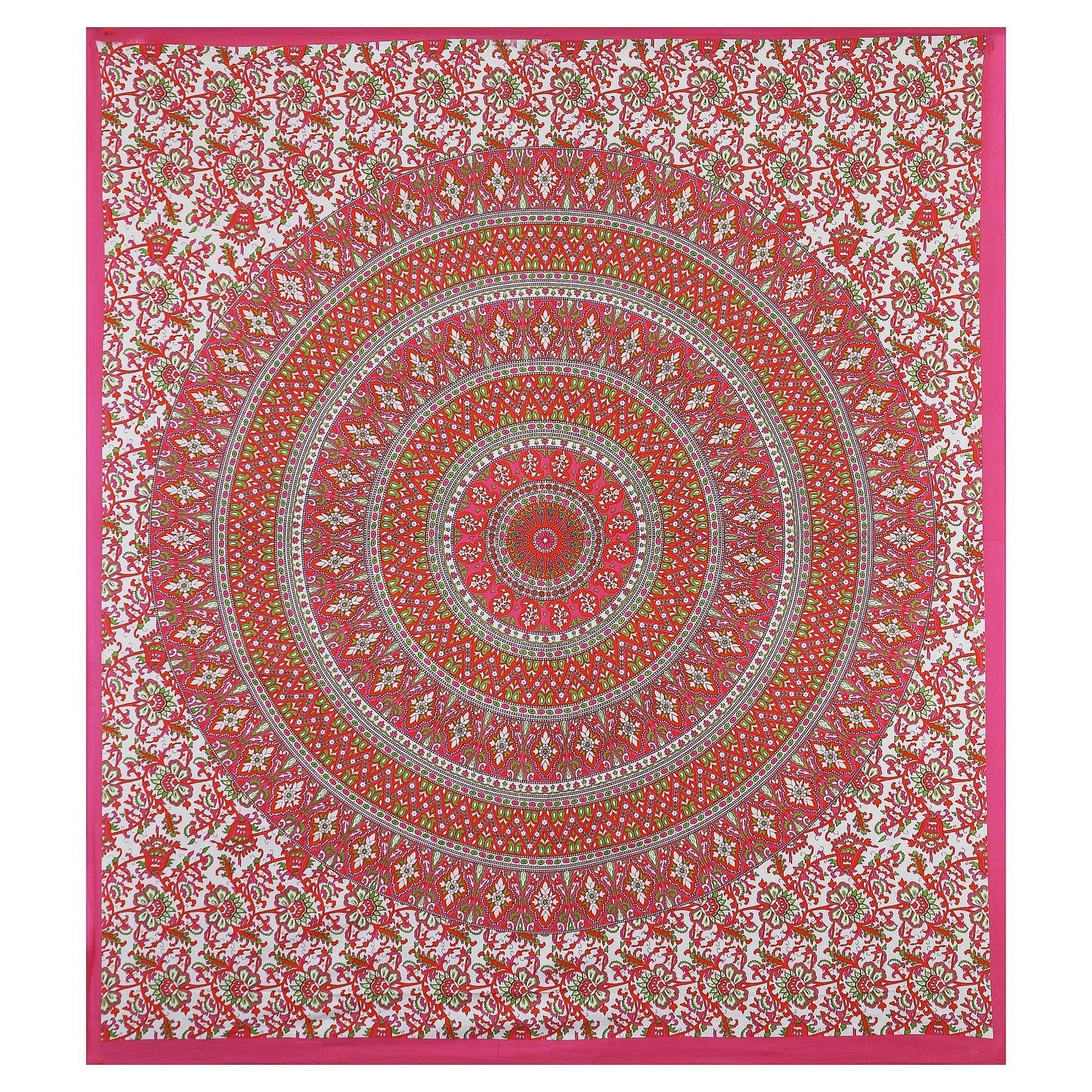 100% Pure Cotton Traditional Printed Bedsheet for Double Bed King Size Bedsheet with 2 Pillow Covers