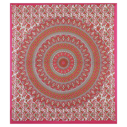 100% Pure Cotton Traditional Printed Bedsheet for Double Bed King Size Bedsheet with 2 Pillow Covers