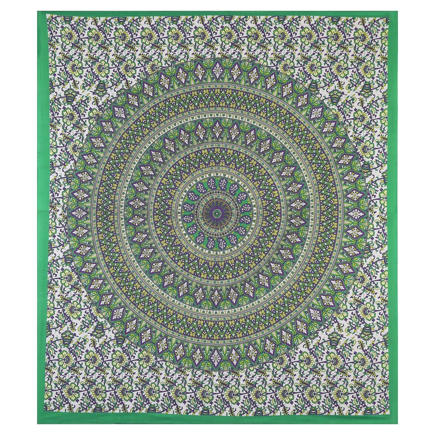 100% Pure Cotton Traditional Printed Bedsheet for Double Bed King Size Bedsheet with 2 Pillow Covers