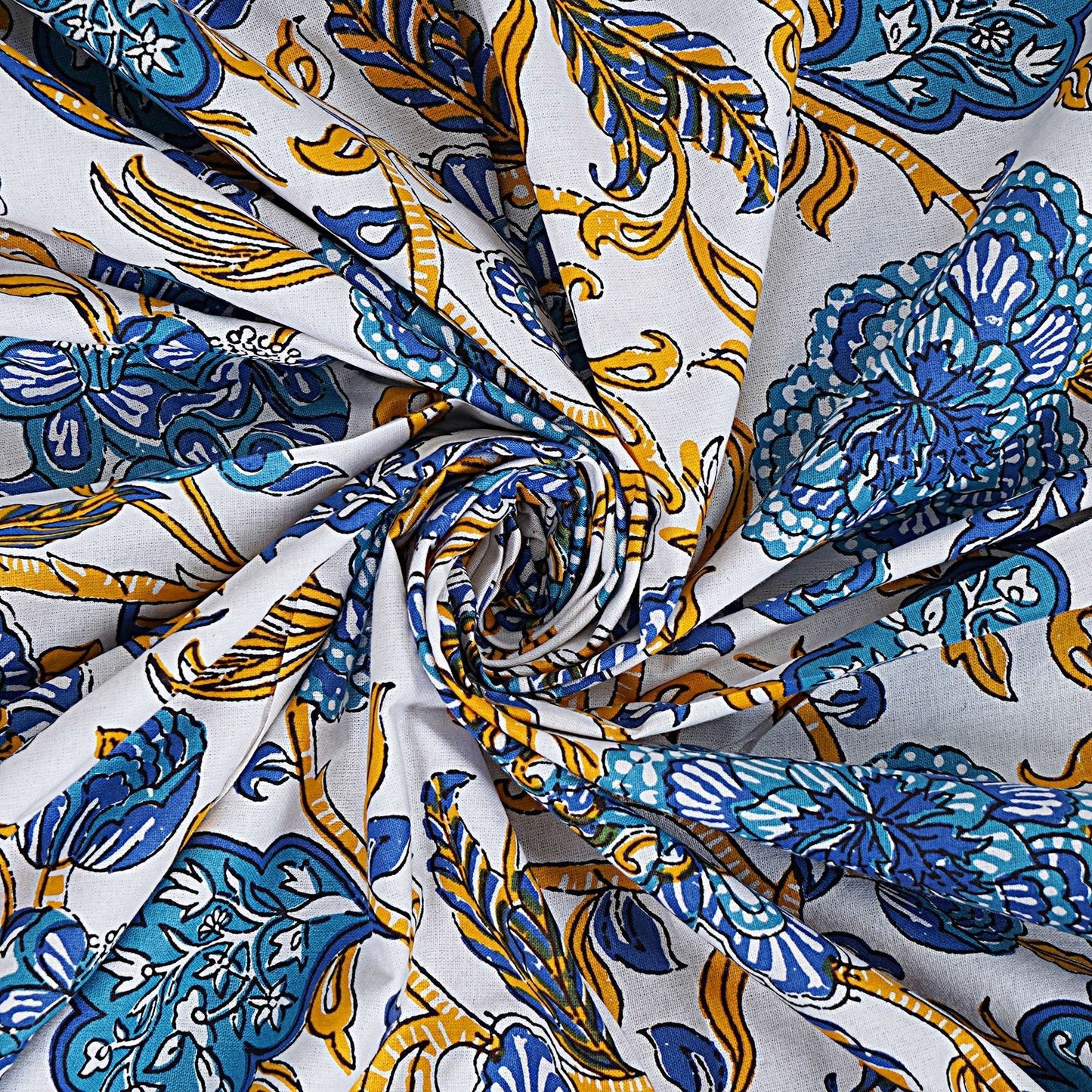 100% Pure Cotton Traditional Printed Bedsheet for Double Bed King Size Bedsheet with 2 Pillow Covers