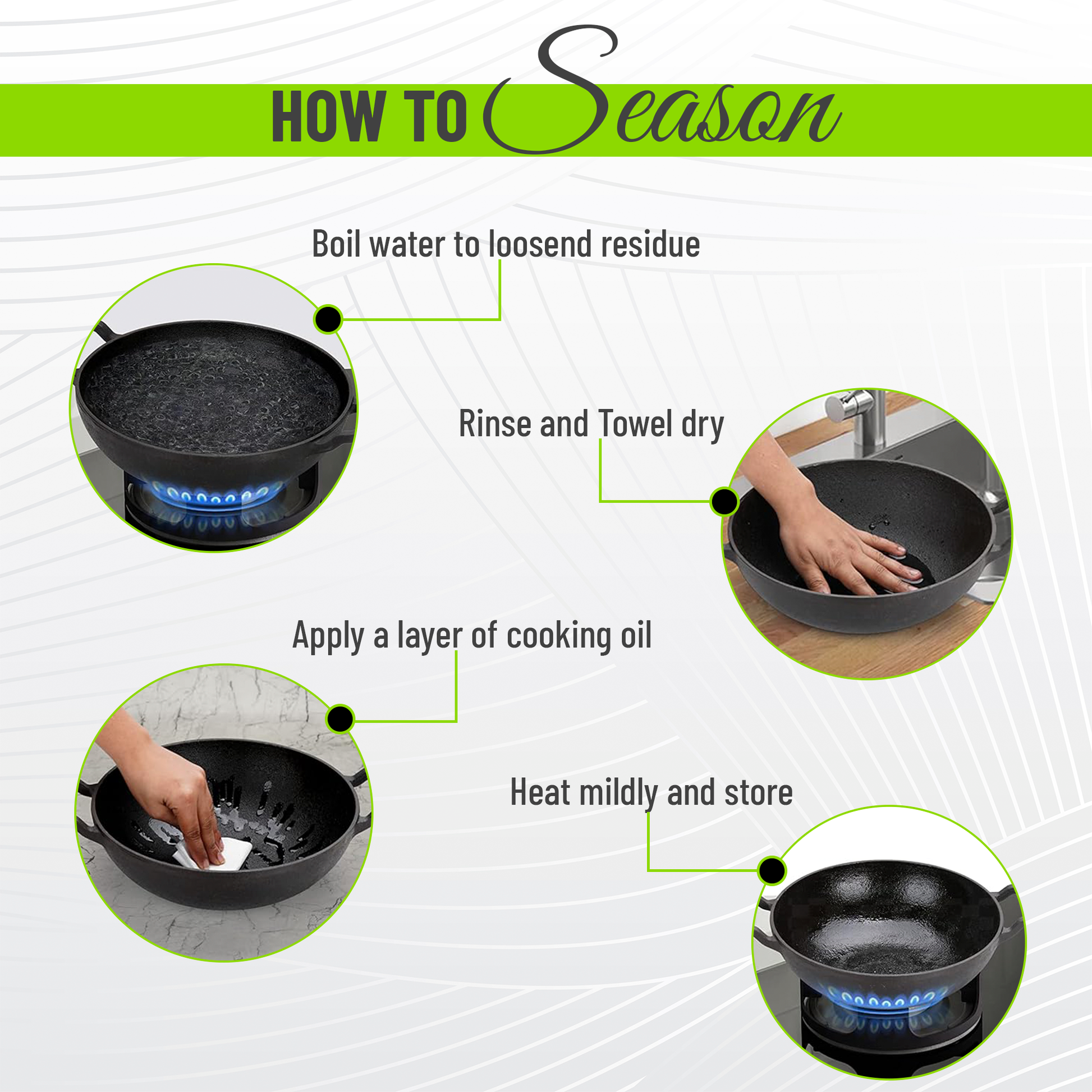 Esspy Pre Seasoned Cast Iron Kadhai With Silicon Handle Cover | Naturally Non Stick Kadai for Cooking | Gas & Induction Friendly | Woks | 100% Pure & Toxin-Free | No Chemical Coating | Fast & Even Heating