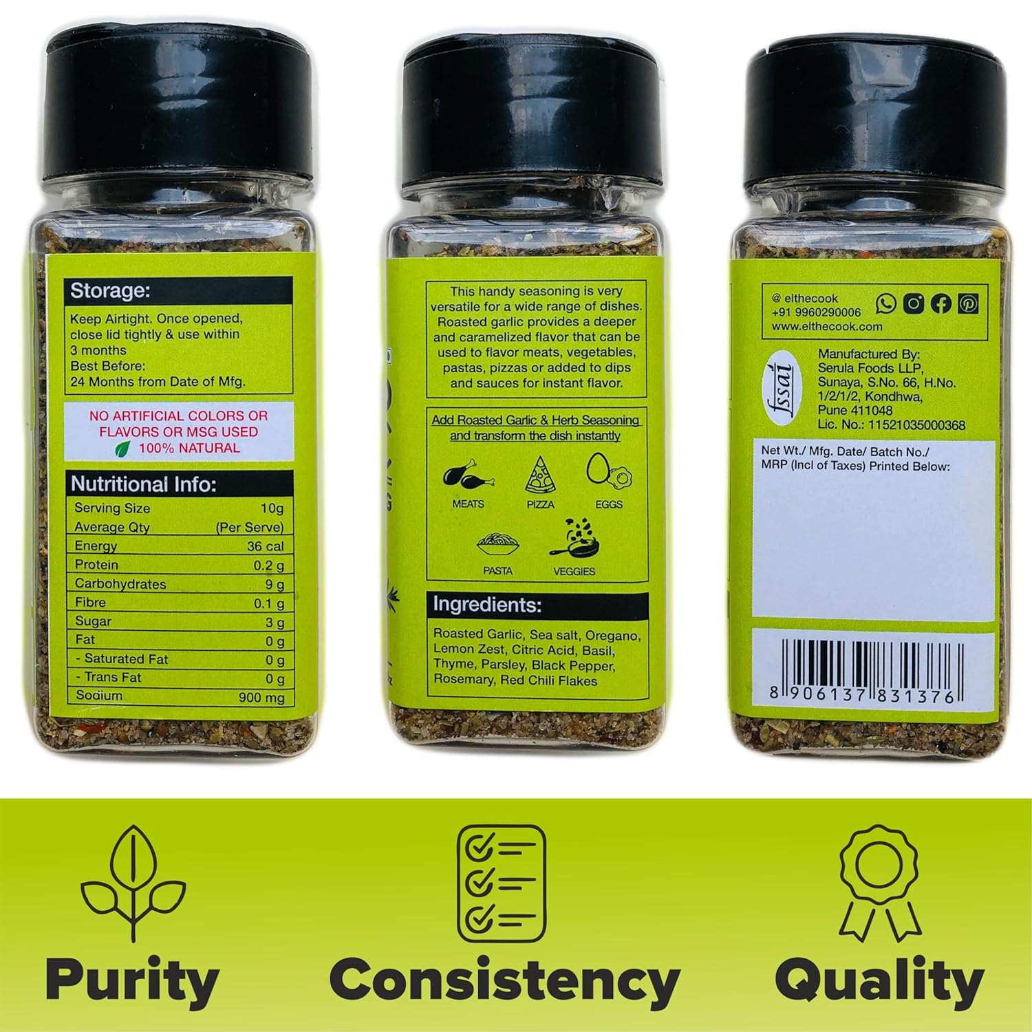 Roasted Garlic & Herb Seasoning |  2 x 50g