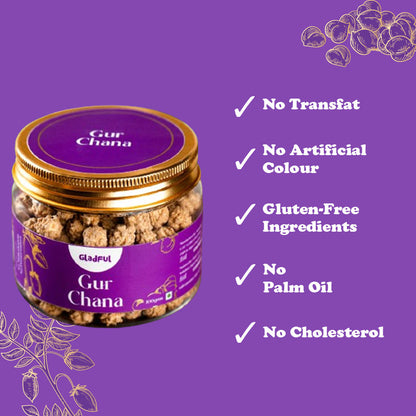 Grandma’s Gur Chana - Jaggery coated Roasted Chickpea 100g (One jar)