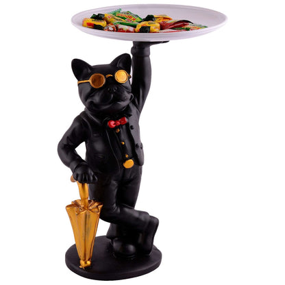 Cool Dog Showpiece with Plate for Home Dcor Item | Kitchen,Bedroom,Office,Dinning Table Decorative Item