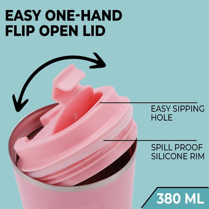 The Better Home 380ml Insulated Coffee Cup Tumbler | Pink