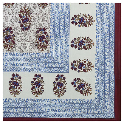 100% Pure Cotton Traditional Printed Bedsheet for Double Bed King Size Bedsheet with 2 Pillow Covers