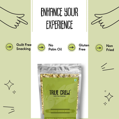 TRUE CREW Roasted Green Moong Pouch 150 g