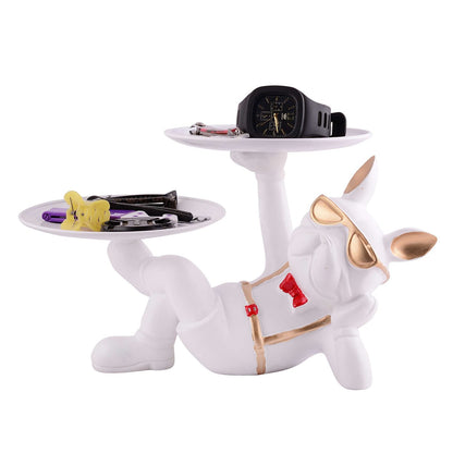 Cool Dog Showpiece with Plate for Home Dcor Item | Kitchen,Bedroom,Office,Dinning Table Decorative Item
