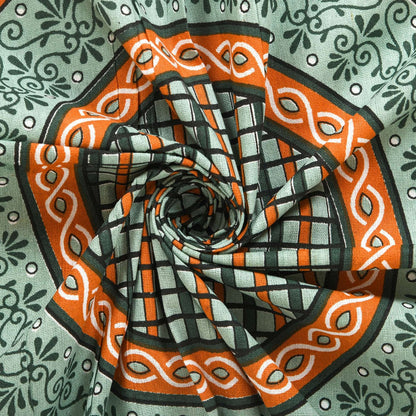 100% Pure Cotton Traditional Printed Bedsheet for Double Bed King Size Bedsheet with 2 Pillow Covers