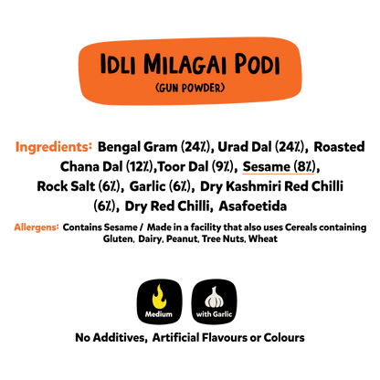 Idli Milagai Podi (with Garlic) | 100% Authentic Gunpowder