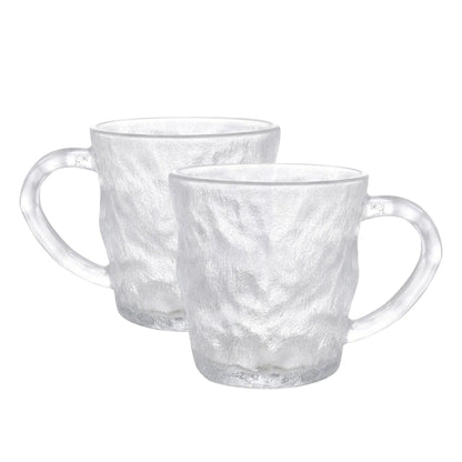 UMAI Set of 2: Glass Tea Cups - Lead-Free Elegant Design | 280ml | Transparent