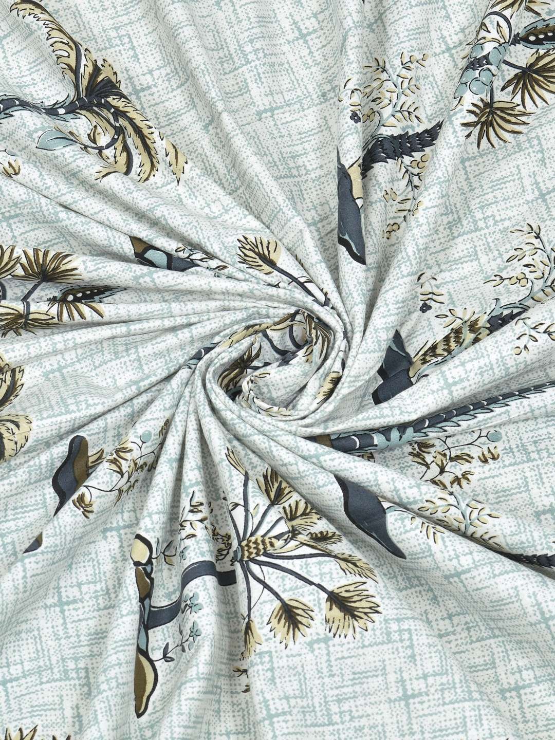 100% Pure Cotton Traditional Printed Bedsheet for Double Bed King Size Bedsheet with 2 Pillow Covers