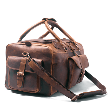 CraftShades Leather Duffle Bag – Elegance and Functionality in One
