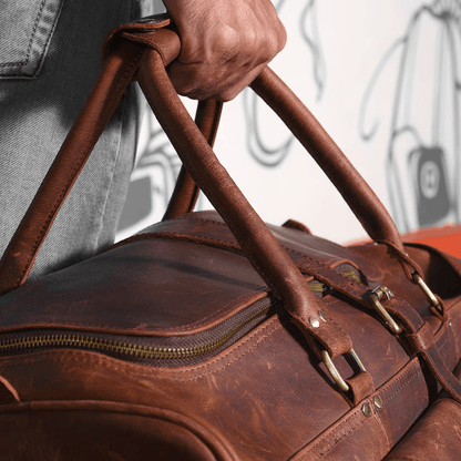 CraftShades Leather Duffle Bag – Elegance and Functionality in One