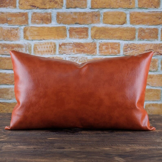 100% Goat Leather Cushion with cotton sofa cover