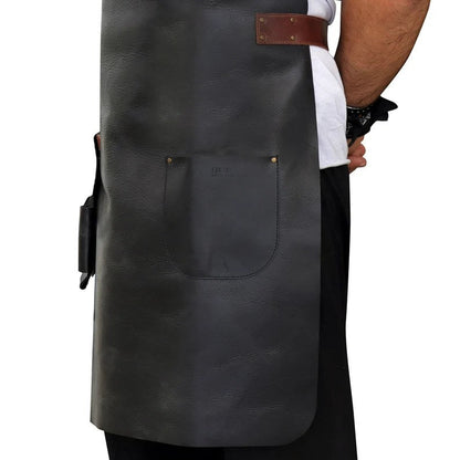 CraftShades Personalized Top Grain Leather Workshop Apron with Pockets for Men, Hand Crafted Woodworking Apron, Artist Full Apron, Best Gardening Apron