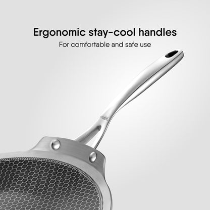Stahl Artisan Hybrid Roti Tawa with Cast Handles