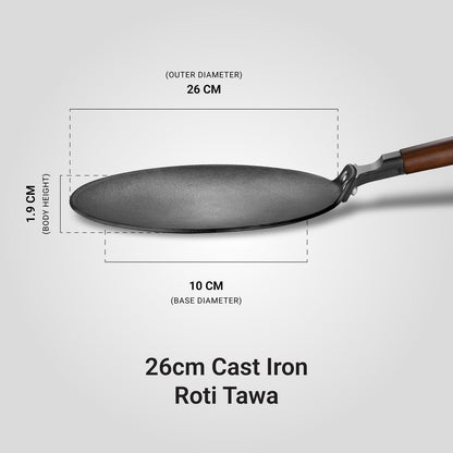 Stahl Blacksmith Signature Roti Tawa Cast Iron Pre-Seasoned