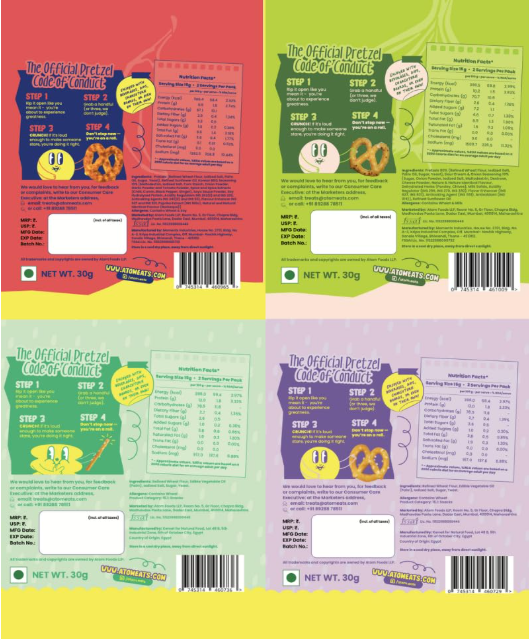 Click to see full view Atom Eats | Truffle Banana Chips & Truffle Potato Chips Combo - Pack of 4 (40g Each Pack)