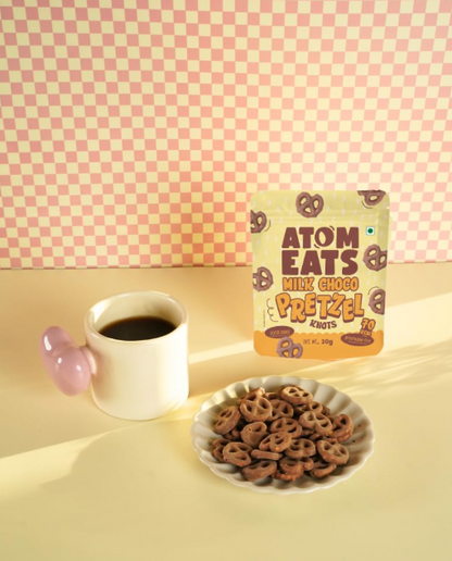 Atom Eats | Milk Choco Dipped Pretzels - Pack 1(30g Each Pack)
