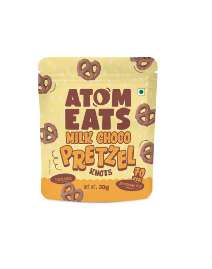 Atom Eats | Milk Choco Dipped Pretzels - Pack 1(30g Each Pack)