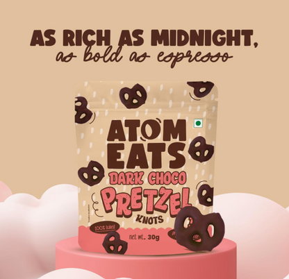 Atom Eats Classic Pretzel Variety - Pack of 5 (30g Each Pack)