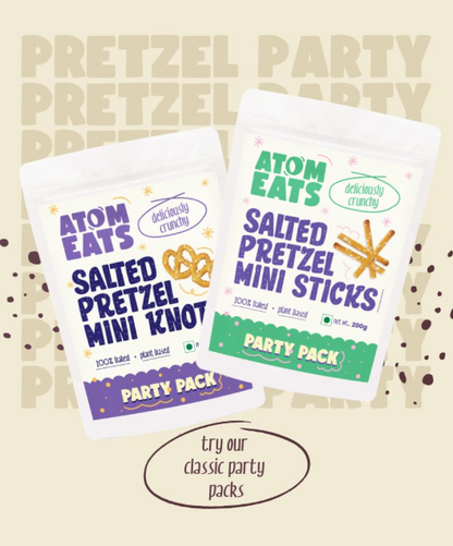 Atom Eats | Salted Pretzel Mini Knots Party Pack - 200 g