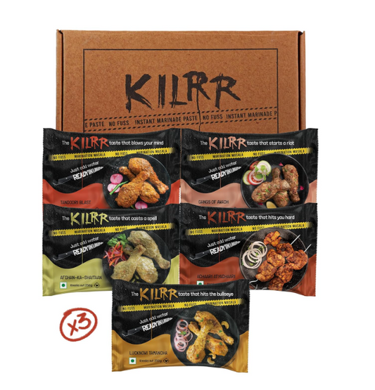 KILRR Chicken Marination Masala Combo - Pack of 15(5 Flavours x 3)