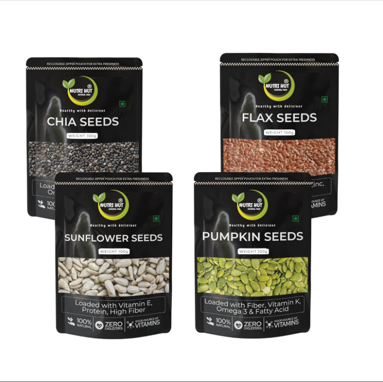 Nutri Hut Seeds Combo - Pack of 4