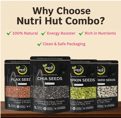 Nutri Hut Seeds Combo - Pack of 4