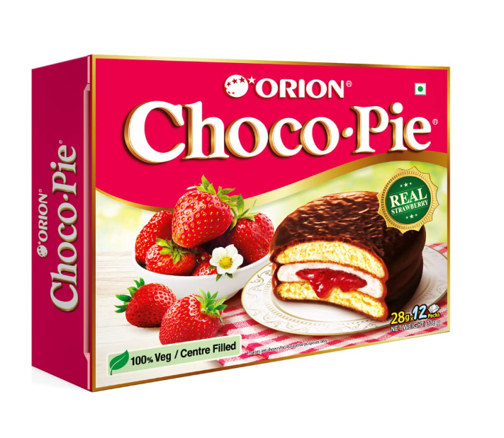 Orion Strawberry Choco Pie - Pack Of 4