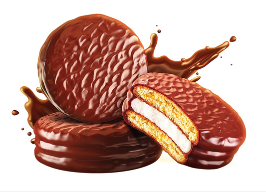 ORION Choco Pie Chocolate Coated Soft Biscuit - Pack of 4(12 Pieces Each Pack)