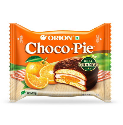 Orion Orange Choco Pie Cookies - Pack of 24