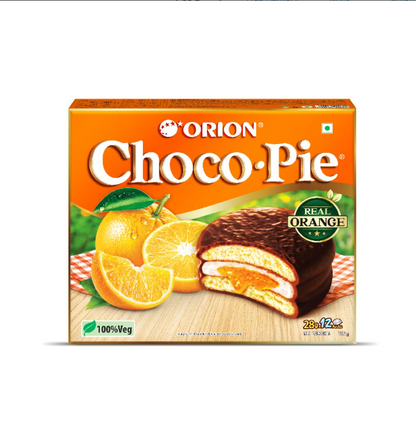 Orion Orange Choco Pie Cookies - Pack of 24