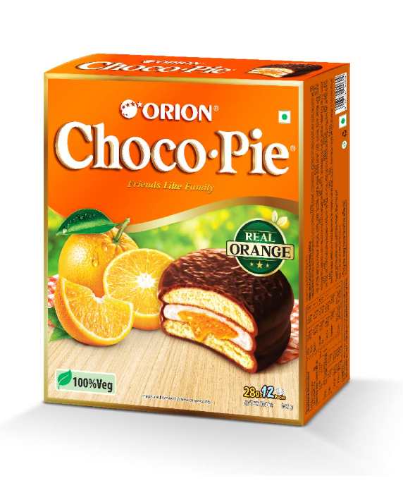 Orion Orange Choco Pie Cookies - Pack of 24