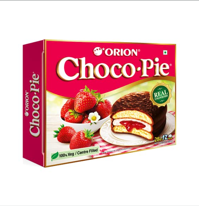 Orion Assorted snacks combo - Pack of 2(O'rice cracker Korean baked snack & Strawberry Chocopie)
