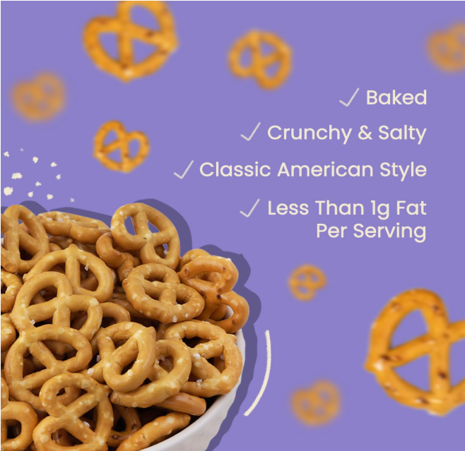 Atom Eats | Salted Large Pretzel Knots  - Pack of 2(60G Each Pack)